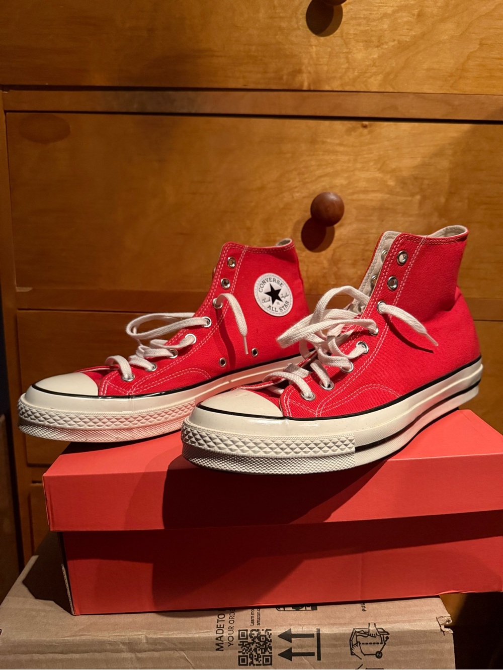 Converse Chuck 70 Red Canvas High Top Shoes